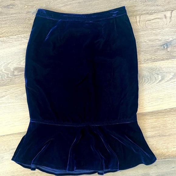Yves Saint Laurent Dresses & Skirts - YSL Skirt Vintage Yves Saint Laurent Rive Gauche Velvet Skirt